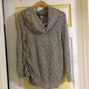 Grey Liz Lange cowl neck maternity sweater